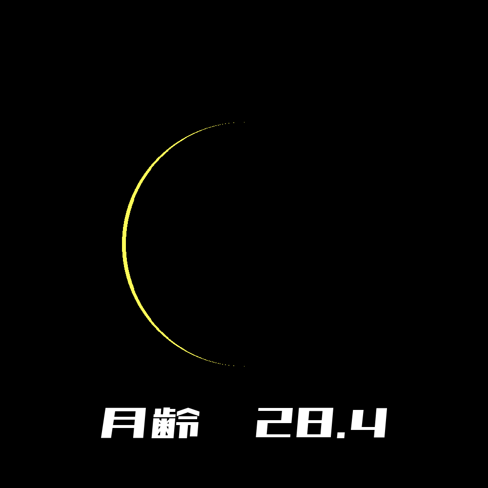2024年05月07日の月の形と月齢