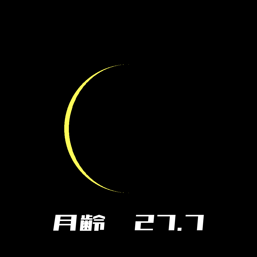 2023年09月13日の月の形と月齢