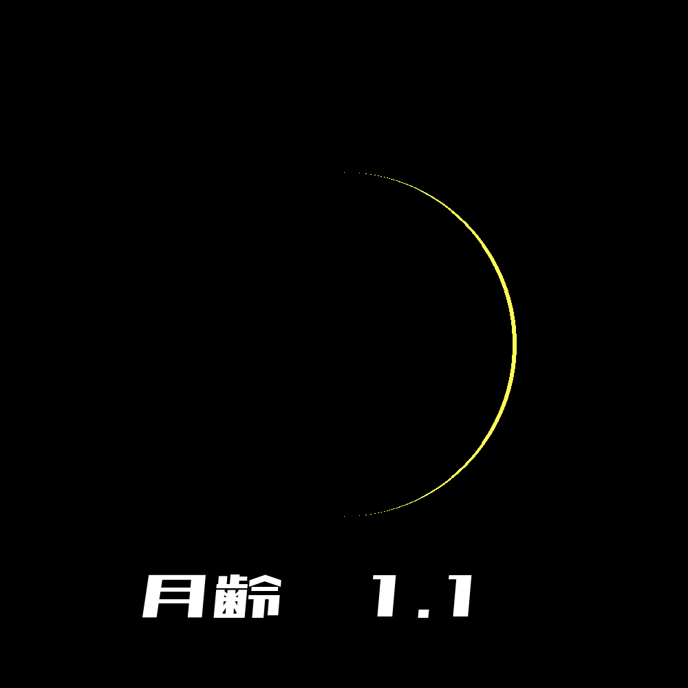2023年09月16日の月の形と月齢